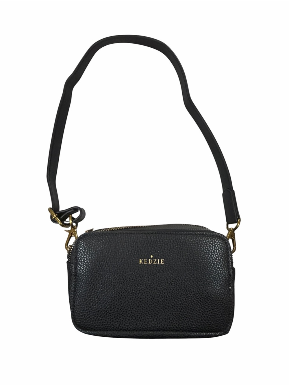Kedzie Black Pebbled Leather Shoulder Bag